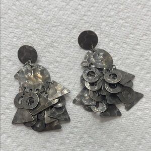 Chic Geometric Silver Earrings